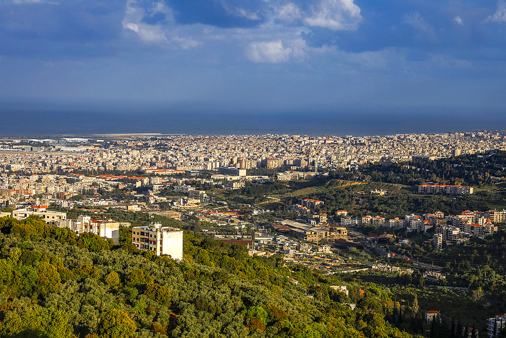 Beirut seen from the Chouf Alley, Beirut, Lebanon, Middle East