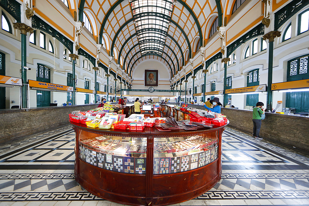 Saigon Central Post Office, constructed when Vietnam was part of French Indochina in the late 19th century, Ho Chi Minh City, Vietnam, Indochina, Southeast Asia, Asia