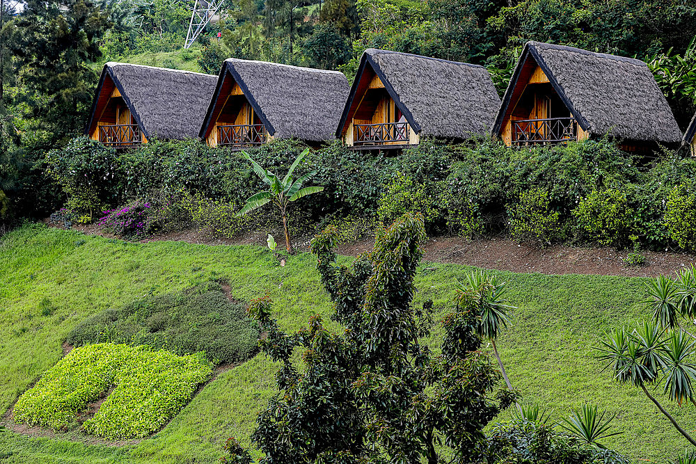 Hotel bungalows, Karongi, Rwanda, Africa