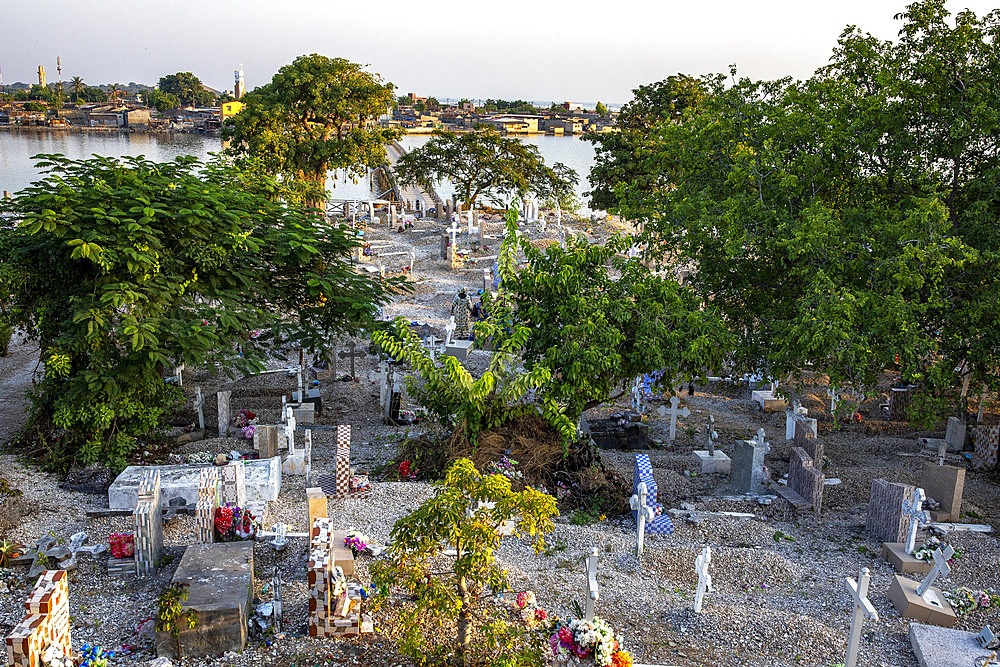 Catholic graveyard in Fadiouth, Senegal, West Africa, Africa