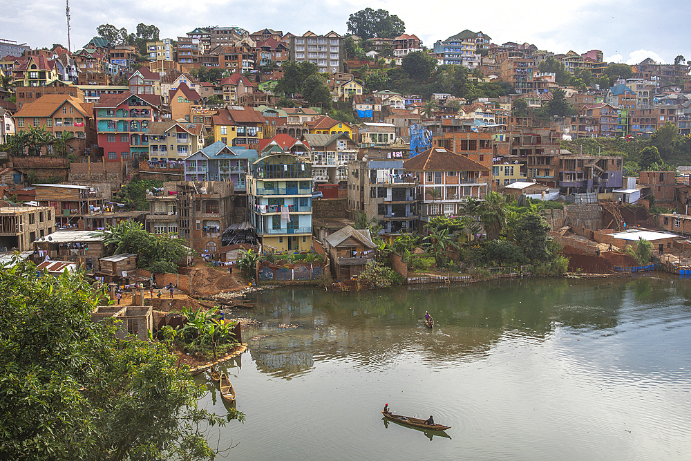 Bank of Kivu lake in Bukavu city, Democratic Republic of the Congo (DRC) (Congo), Africa