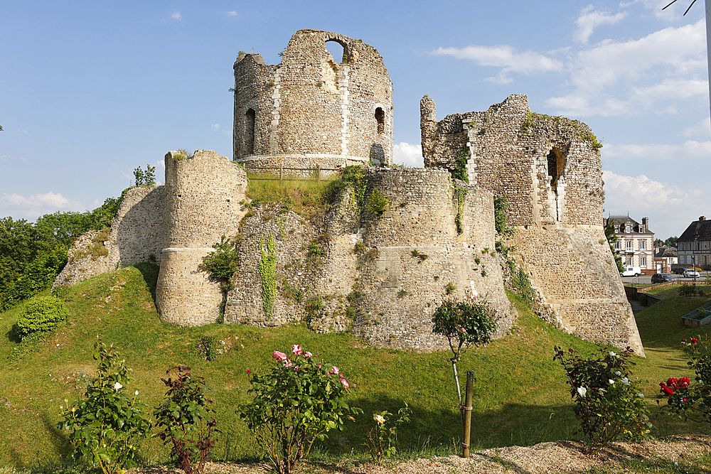 The 11th century Chateau de Conches-en-Ouche (Conches-en-Ouche Castle) dungeon in Conches-en-Ouche, Eure, Normandy, France, Europe