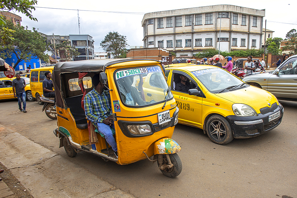 Traffic in Bukavu, Democratic Republic of the Congo, Africa