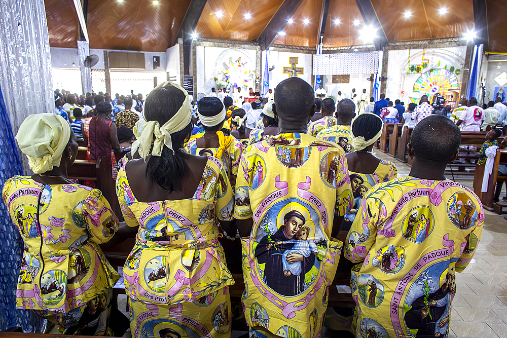 Mass in St. Anthony's Catholic Church, Hanoukope, Lome, Togo