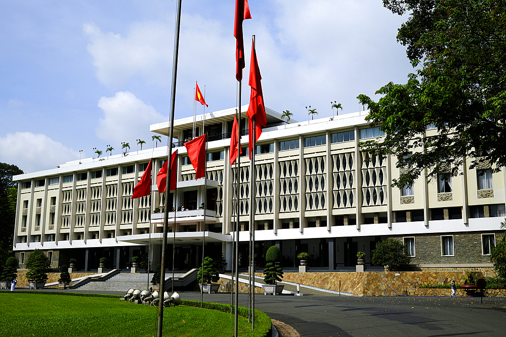 The Reunification or Independence Palace, Ho Chi Minh City (Saigon). It was the government building of the South Vietnamese government until april 30 1975. Ho Chi Minh City. Vietnam.