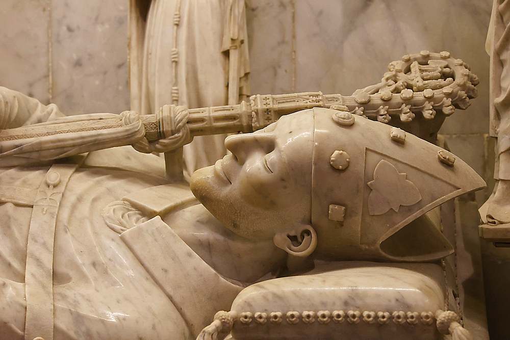 Saint Thecla’s cathedral, Tarragona, Spain. Sepulcher of John of Aragon (detail)