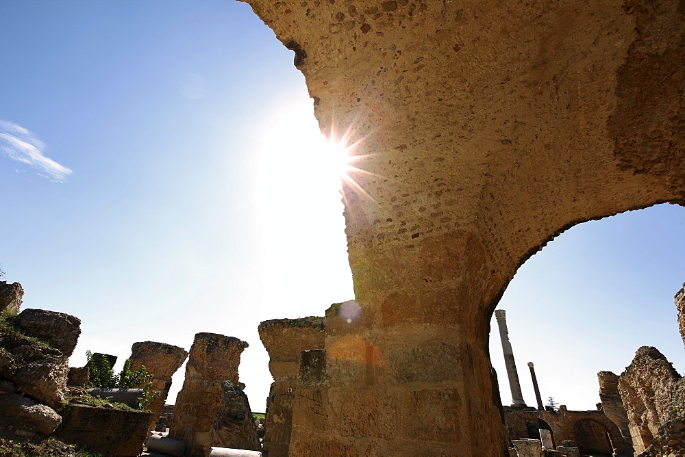 The Ruins at Antonine Baths at the archaeological site, Carthage, UNESCO World Heritage Site, Tunisia, North Africa, Africa