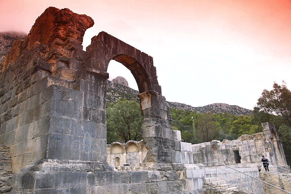 Ruins of the Roman Water Temple, the starting point of the aqueduct to Carthage, Zaghouan, Tunisia, North Africa, Africa