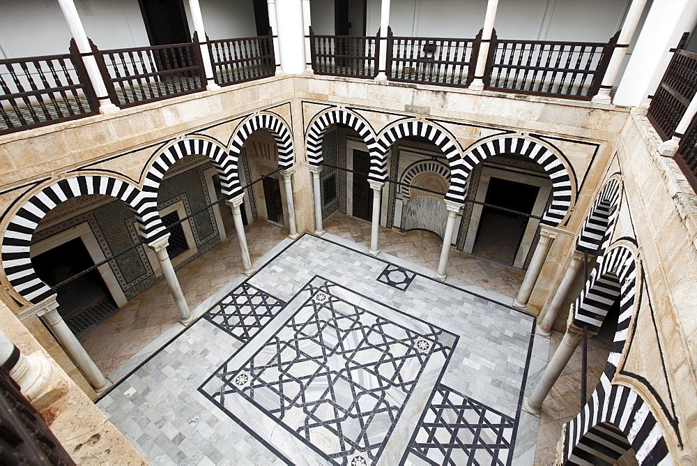 Courtyard of the Sidi Abid al-Ghariani Mausoleum, Kairouan, Tunisia, North Africa, Africa