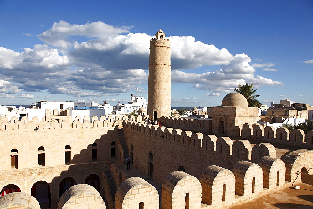 Ribat, monastic fortress viewed from the roof, Medina, Sousse, Tunisia, North Africa, Africa