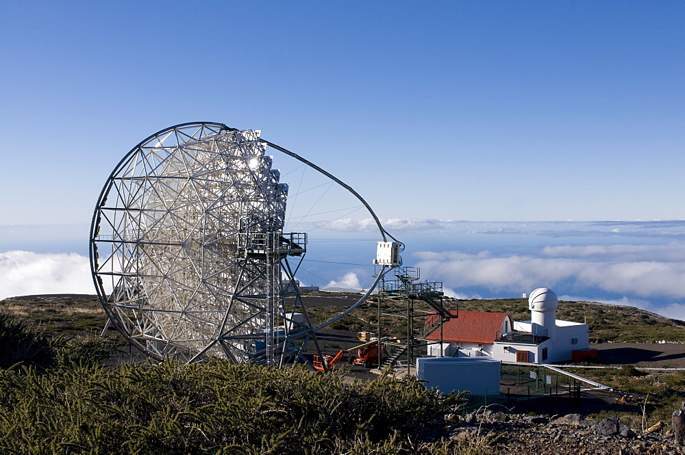 Astronomical observatory at top of the Taburiente, La Palma, Canary Islands, Spain, Europe