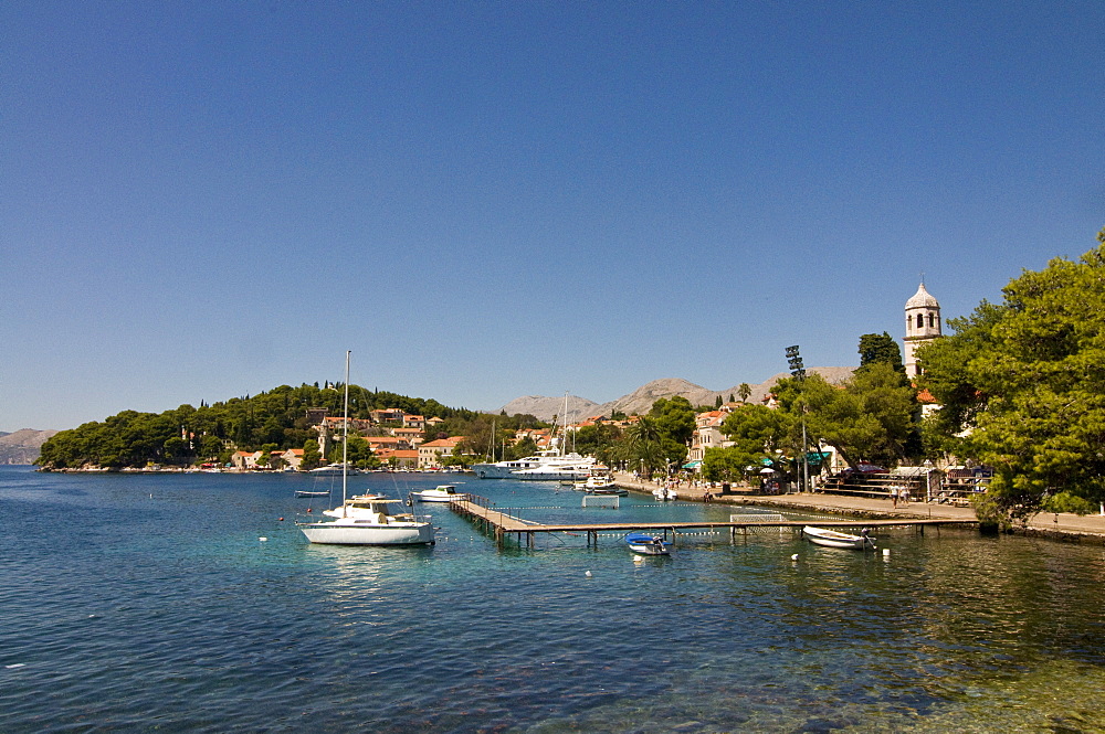 Bay of the town of Cavtat, Croatia, Europe