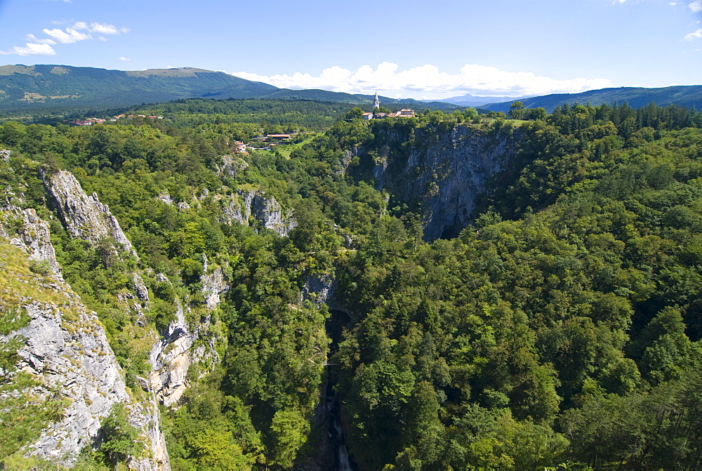 Outlook over the gorge of the Skocjan caves, UNESCO World Heritage Site, Slovenia, Europe