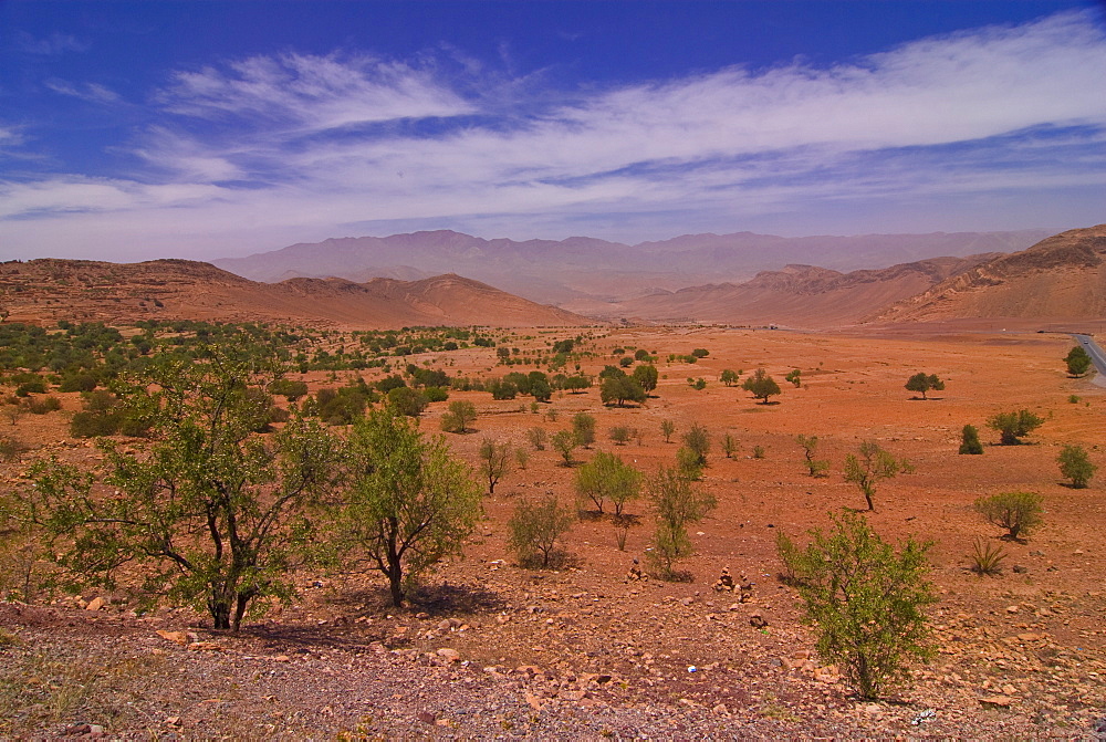 Desert landscape near Tafraoute, Morocco, North Africa, Africa