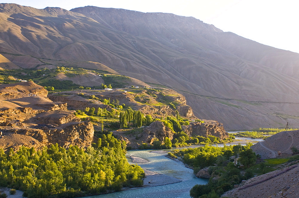 Shokh Dara Valley at sunset, Tajikistan, Central Asia