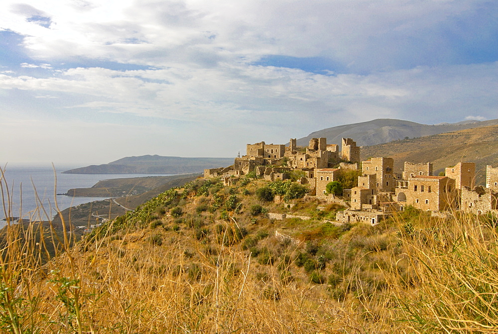 Old fortified village of Vathia, in the Lakonian Mani, Peloponnese, Greece, Europe