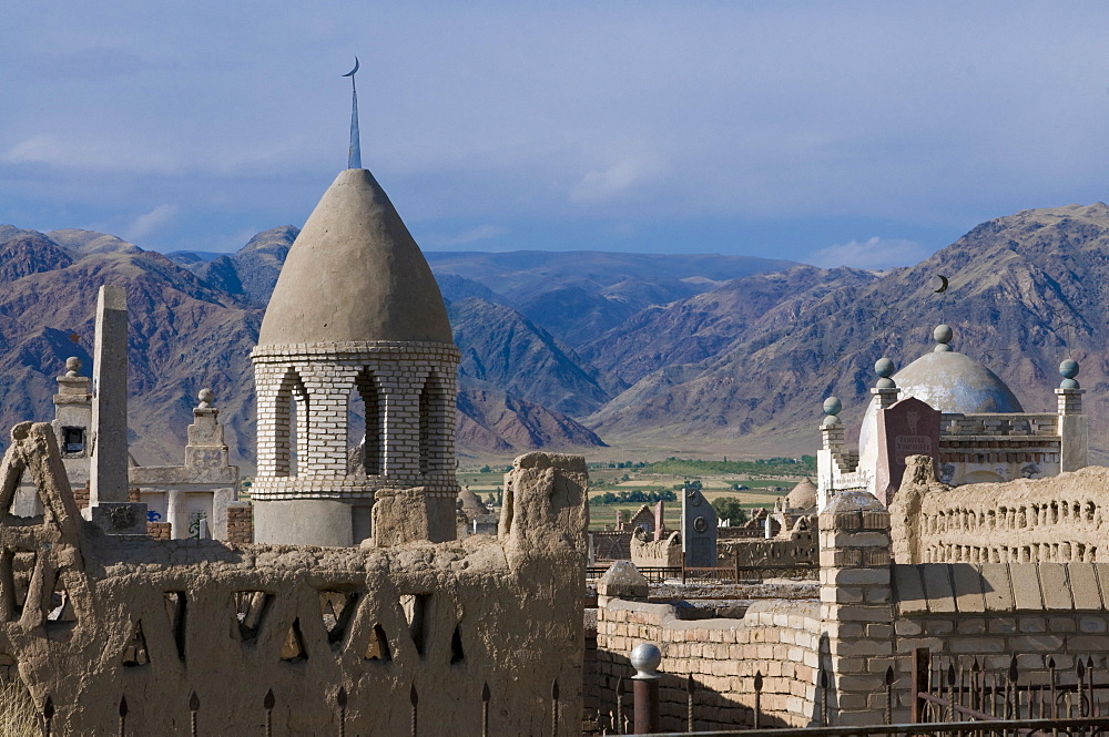 Kyrgyz cemetery, Naryn, Kyrgyzstan, Central Asia