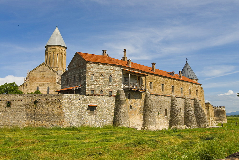 Famous cathedral of Alaverdi, Kakheti province, Georgia, Caucasus, Central Asia, Asia