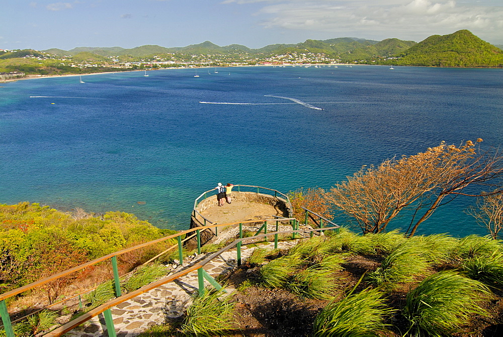 View from Pigeon Point down to Rodney Bay, St. Lucia, Windward Islands, West Indies, Caribbean, Central America