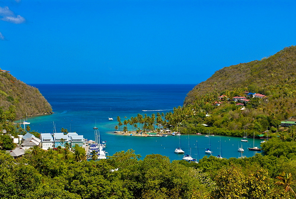 View of Marigot Bay, St. Lucia, Windward Islands, West Indies, Caribbean, Central America