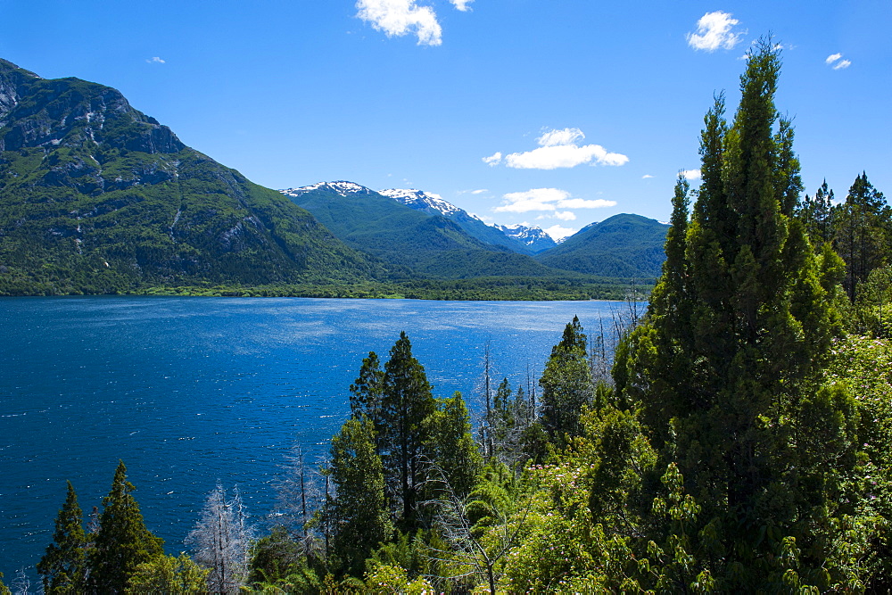 Beautiful mountain lake in the Los Alerces National Park, Chubut, Patagonia, Argentina, South America