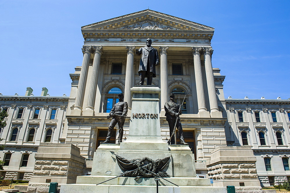 Indiana Statehouse, the state capitol building, Indianapolis, Indiana, United States of America, North America