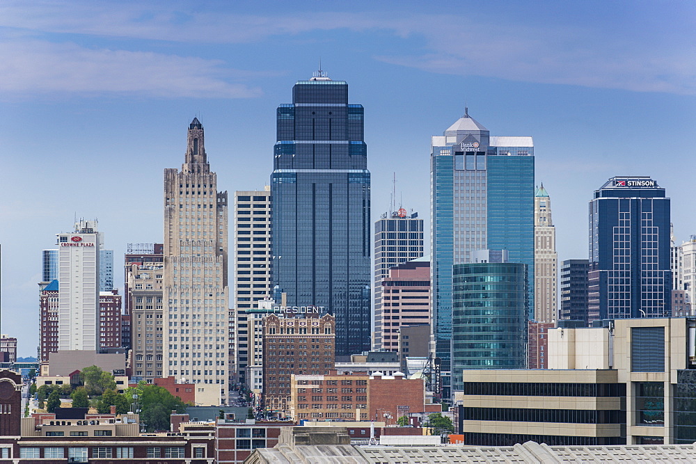 View from the Liberty Memorial over Kansas City, Missouri, United States of America, North America