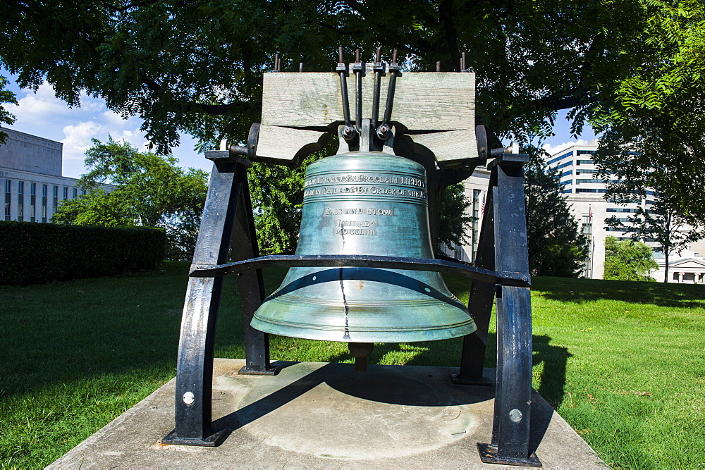 Old bell at the State Capitol in Nashville, Tennessee, United States of America, North America