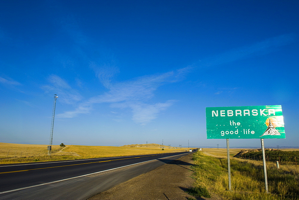 Route two through Nebraska, United States of America, North America