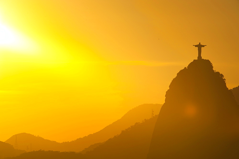 View from the Sugarloaf of Christ the Redeemer statue on Corcovado, Rio de Janeiro, Brazil, South America