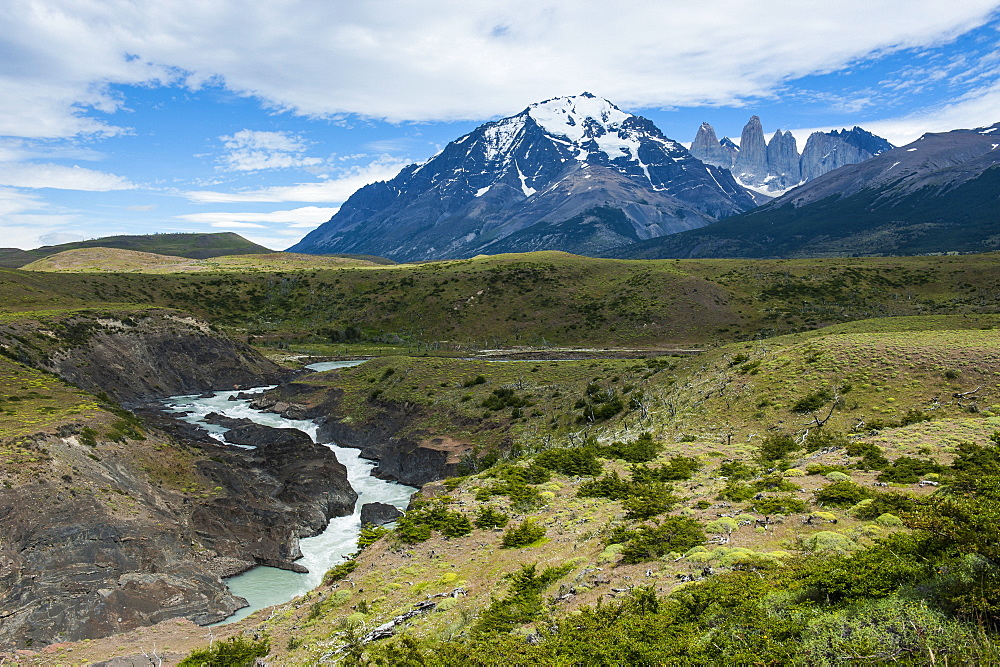 River before the Torres del Paine National Park, Patagonia, Chile, South America 