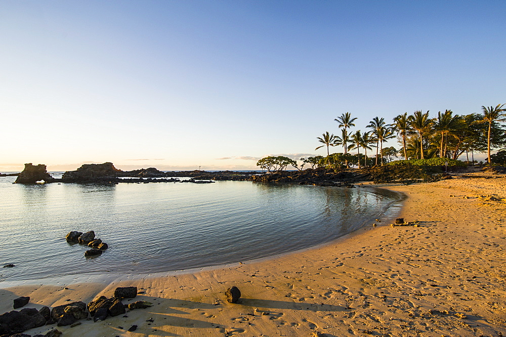 Sandy beach at Kikaua Point Park, Big Island, Hawaii, United States of America, Pacific