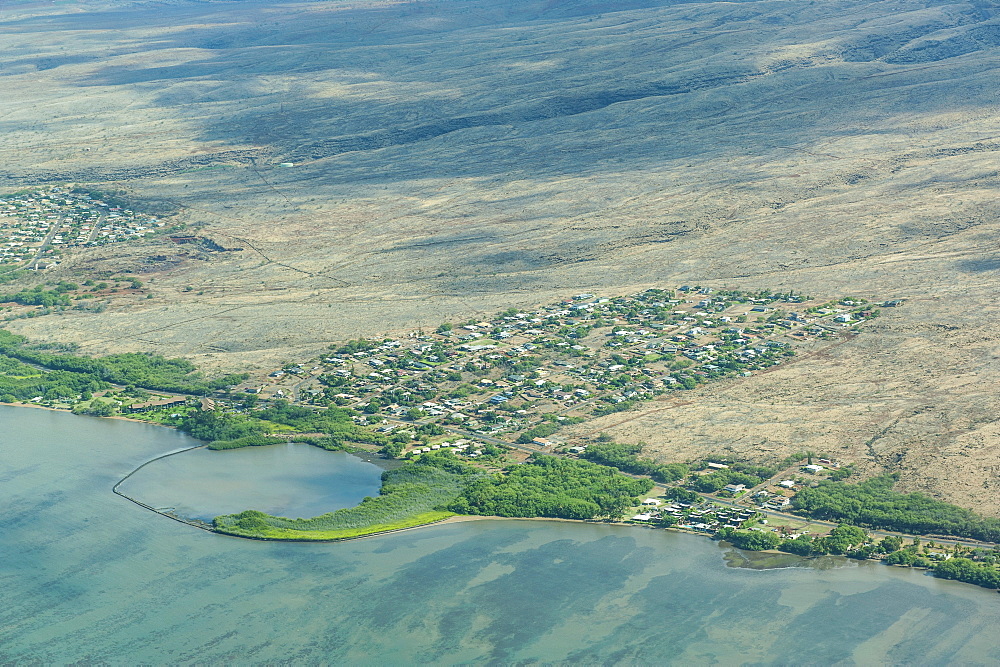 Aerial of the island of Molokai, Hawaii, United States of America, Pacific