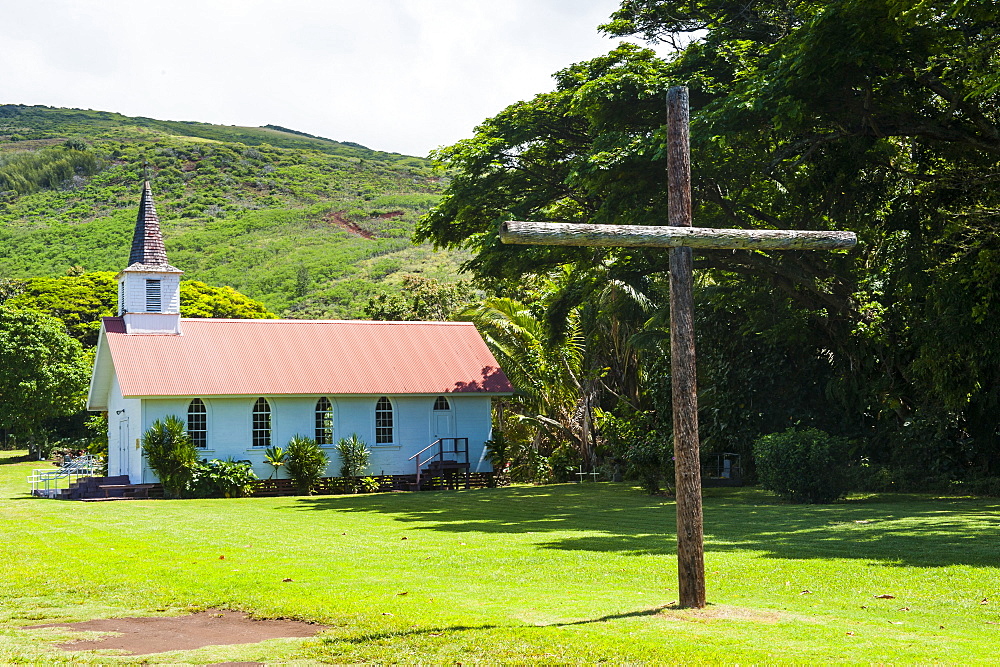 Our Lady of Seven Sorrows church, island of Molokai, Hawaii, United States of America, Pacific