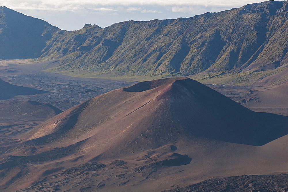 Volcanic crater on top of the Haleakala National Park, Maui, Hawaii, United States of America, Pacific