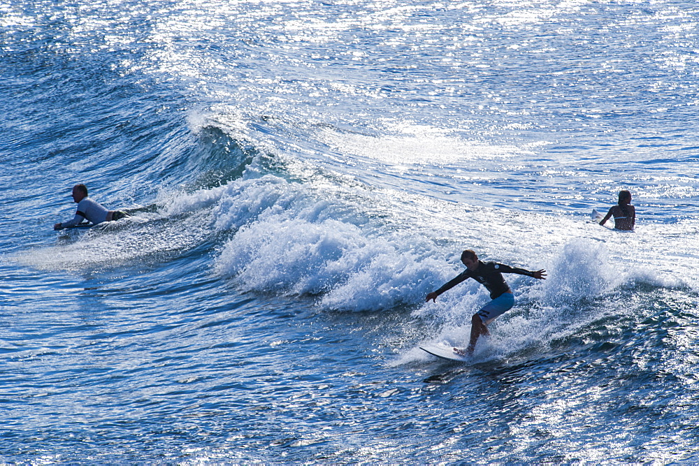 Surfers at the Hookipa Beach Park, Paai, Maui, Hawaii, United States of America, Pacific