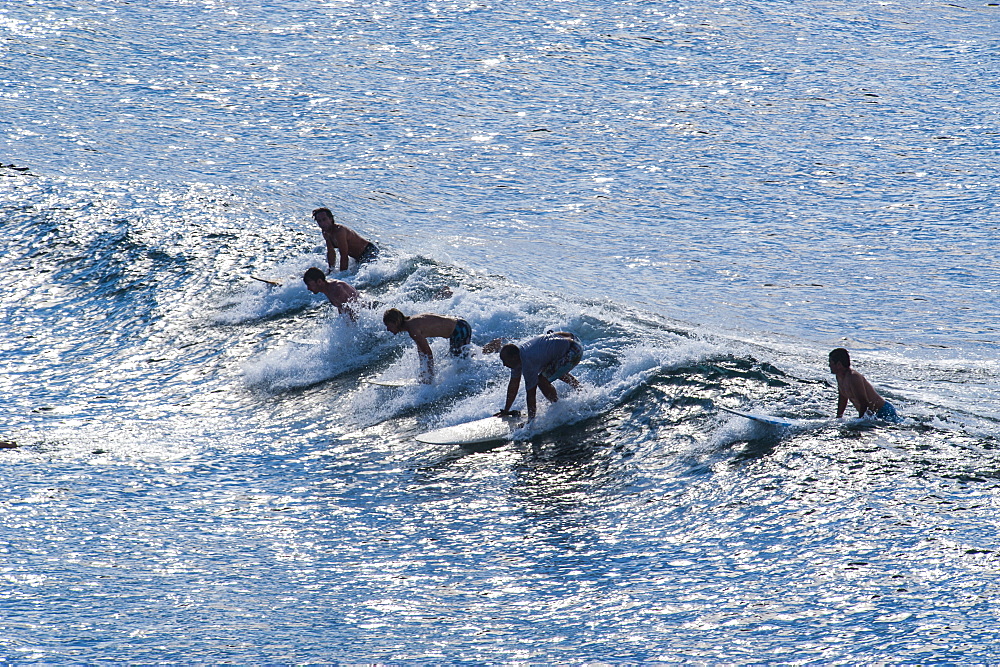 Surfers at the Hookipa Beach Park, Paai, Maui, Hawaii, United States of America, Pacific