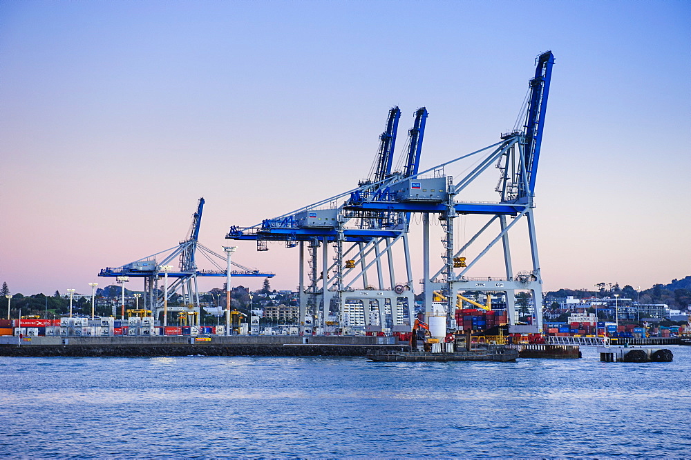 Wharf in the harbour of Auckland, North Island, New Zealand, Pacific