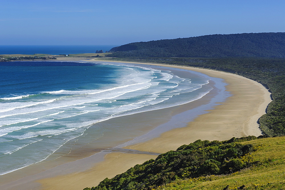 View over the beautiful Tautuku Bay, The Catlins, South Island, New Zealand, Pacific