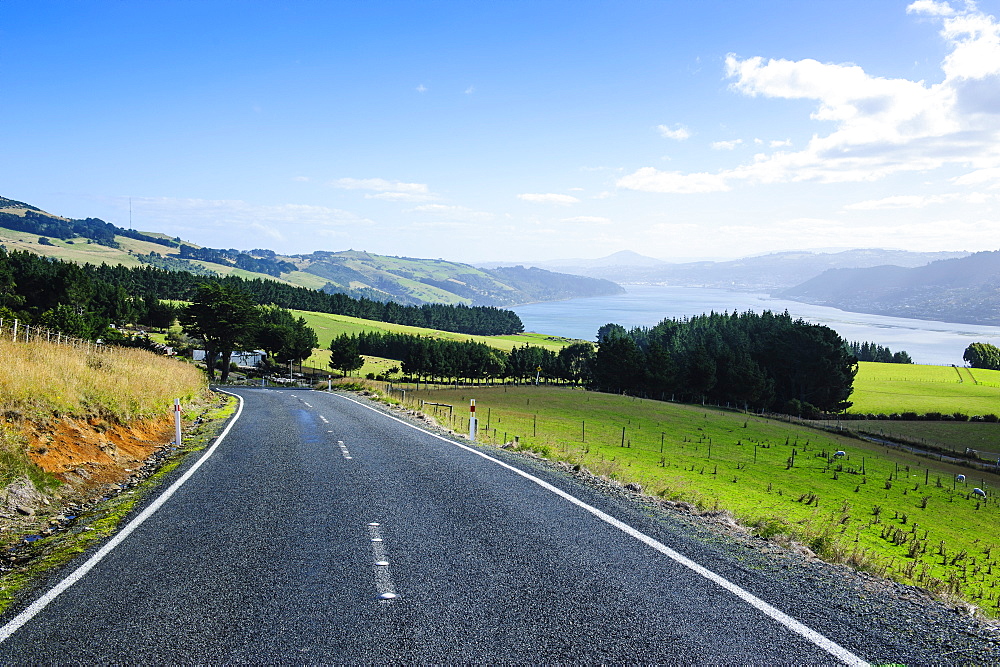 View over the Otago Peninsula, Otago, South Island, New Zealand, Pacific