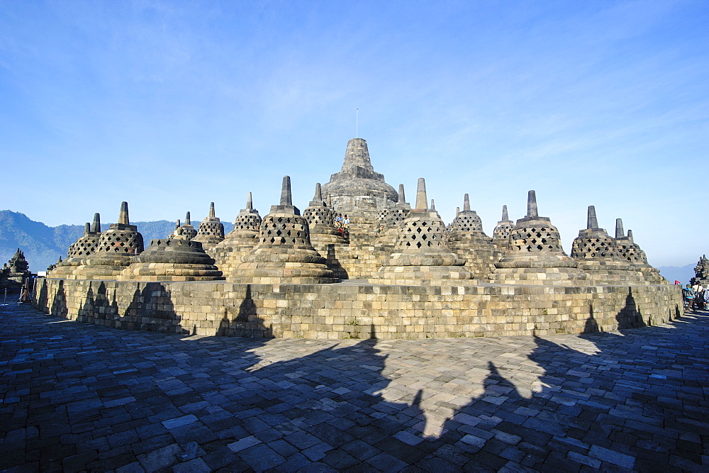 The temple complex of Borobodur, UNESCO World Heritage Site, Java, Indonesia, Southeast Asia, Asia