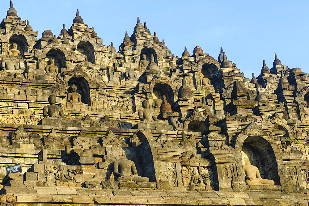 The temple complex of Borobodur, UNESCO World Heritage Site, Java, Indonesia, Southeast Asia, Asia