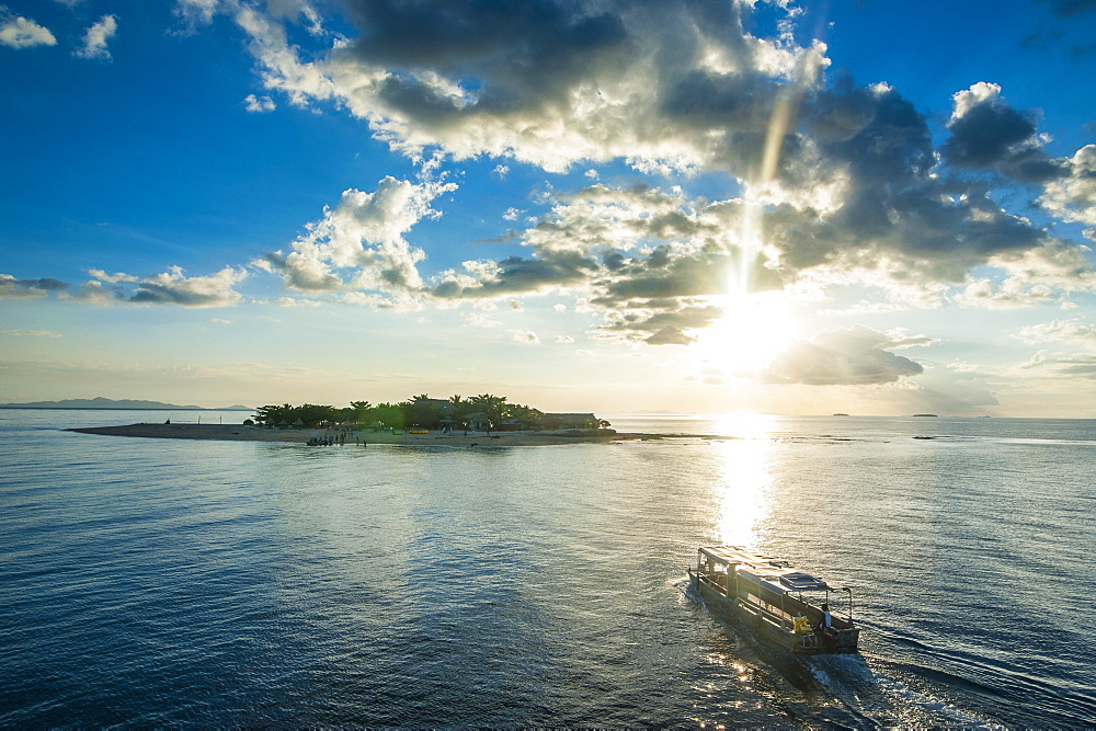 Dramatic clouds at sunset over the Mamanucas Islands, Fiji, South Pacific, Pacific