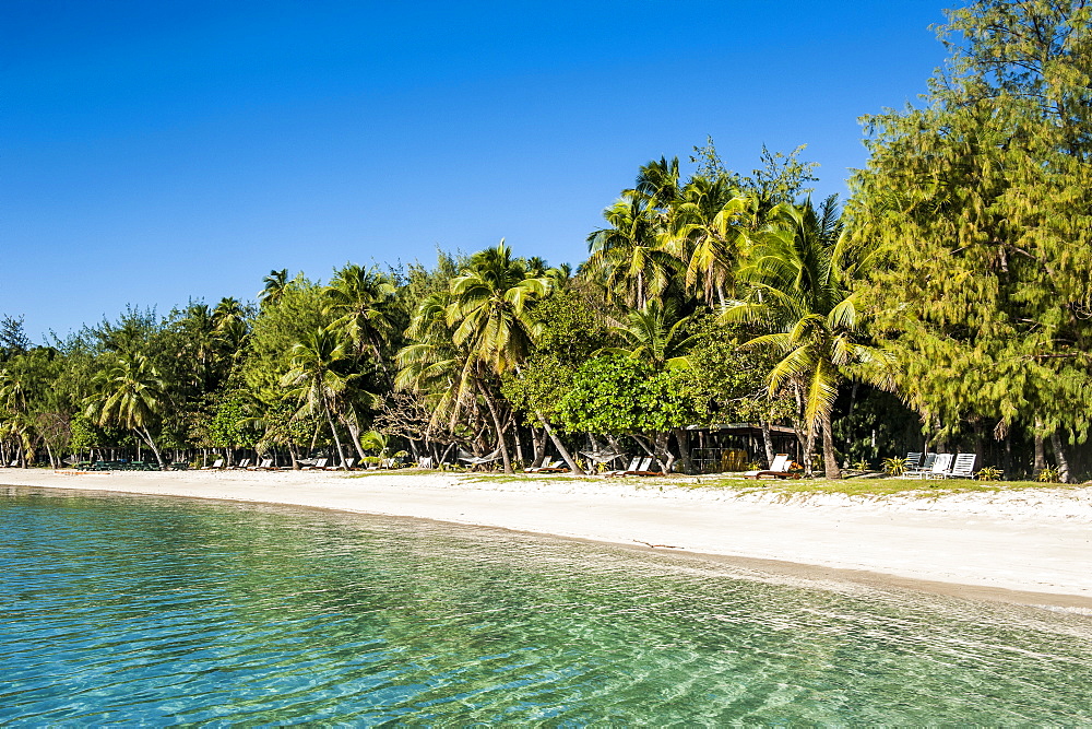 White sand beach, Nanuya Lailai island, the blue lagoon, Yasawas, Fiji, South Pacific, Pacific