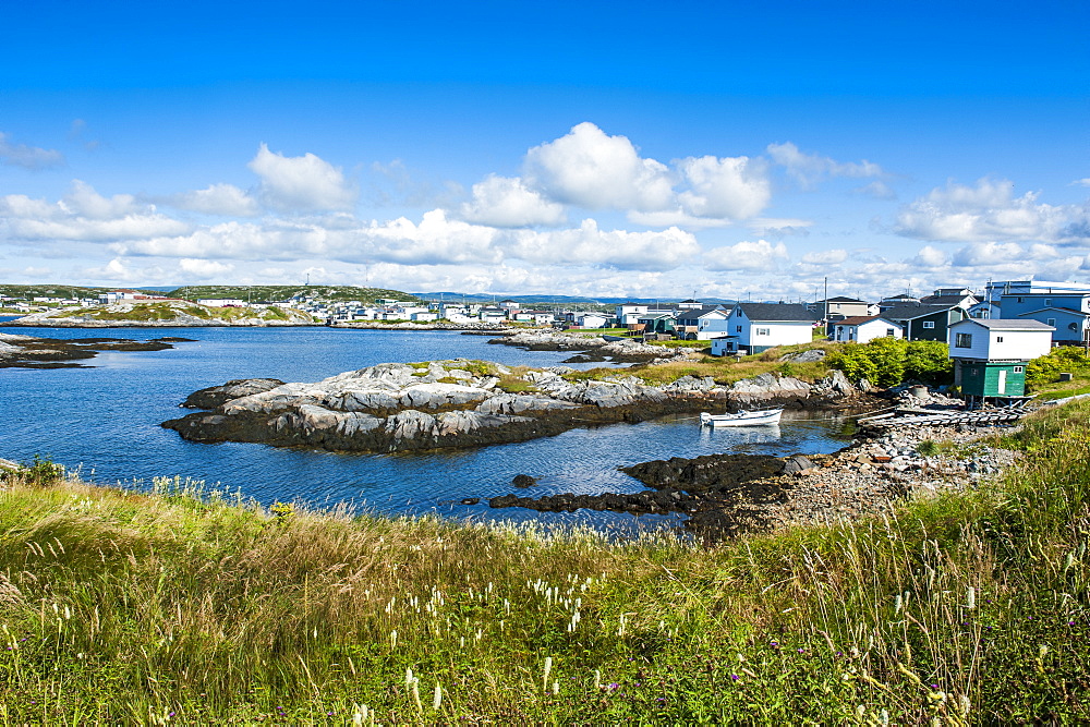 View over Port aux Basques, Newfoundland, Canada, North America