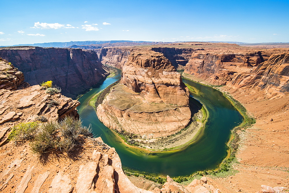 Horseshoe Bend on the Colorado River at the South Rim, Arizona, United States of America, North America