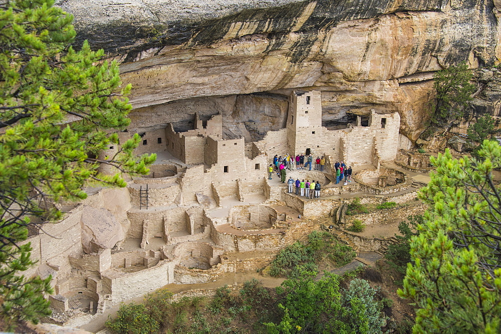 The Cliff Palace Indian dwelling, Mesa Verde National Park, UNESCO World Heritage Site, Colorado, United States of America, North America