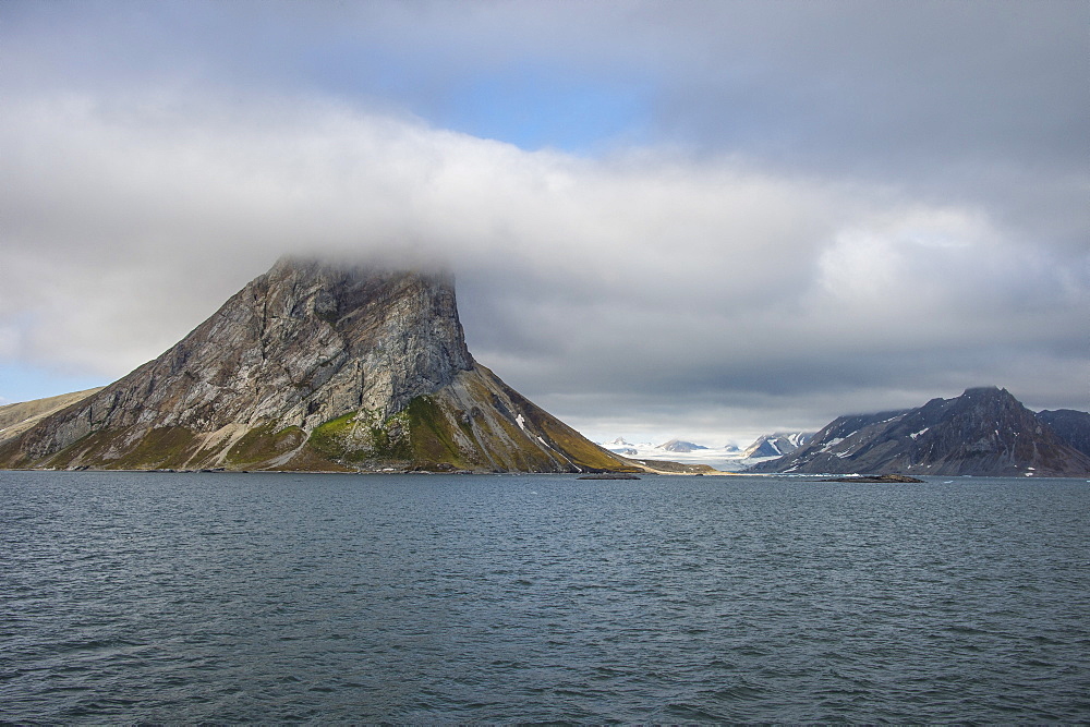 Huge mountain rock on Alkhornet, Svalbard, Arctic