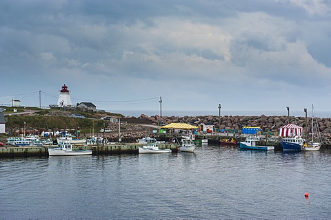 The small village of Neil's Harbour, Cape Breton Highlands National Park, Cape Breton Island, Nova Scotia, Canada, North America 