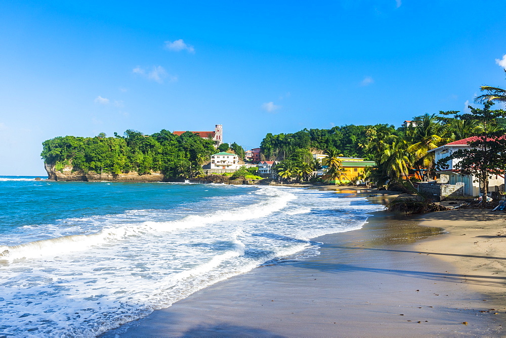 The beach and town of Sauteurs, Grenada, Windward Islands, West Indies, Caribbean, Central America